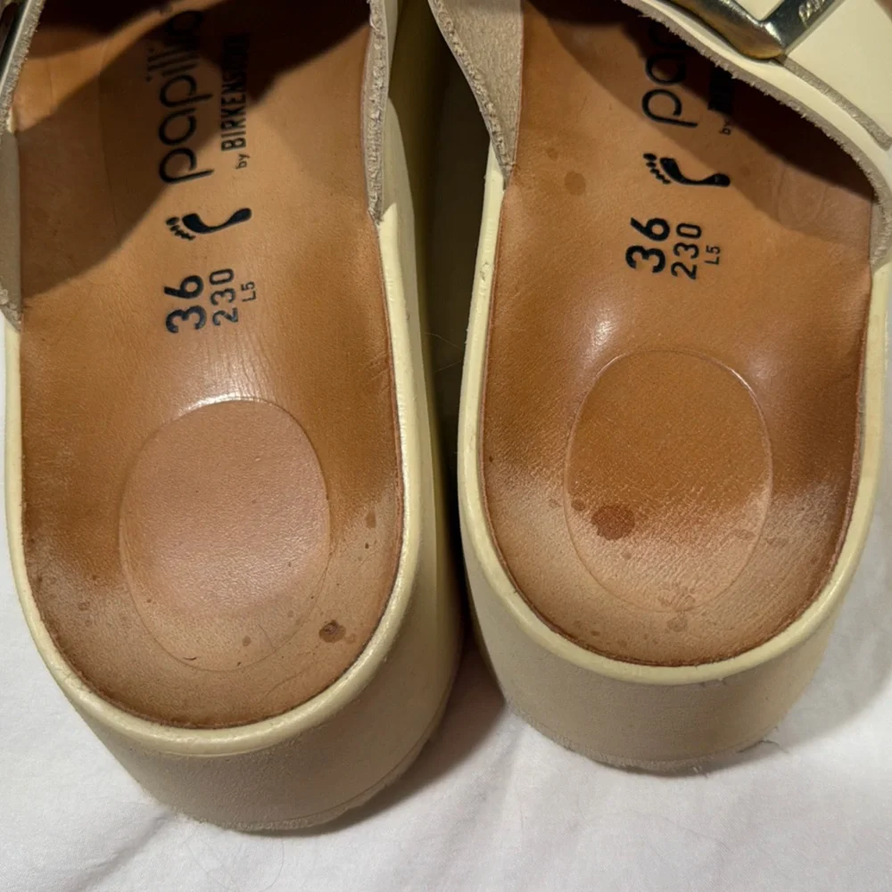 Birkenstock Papillio Almina Ecru Sandal Size Women’s Size 36 - Picture 15 of 16